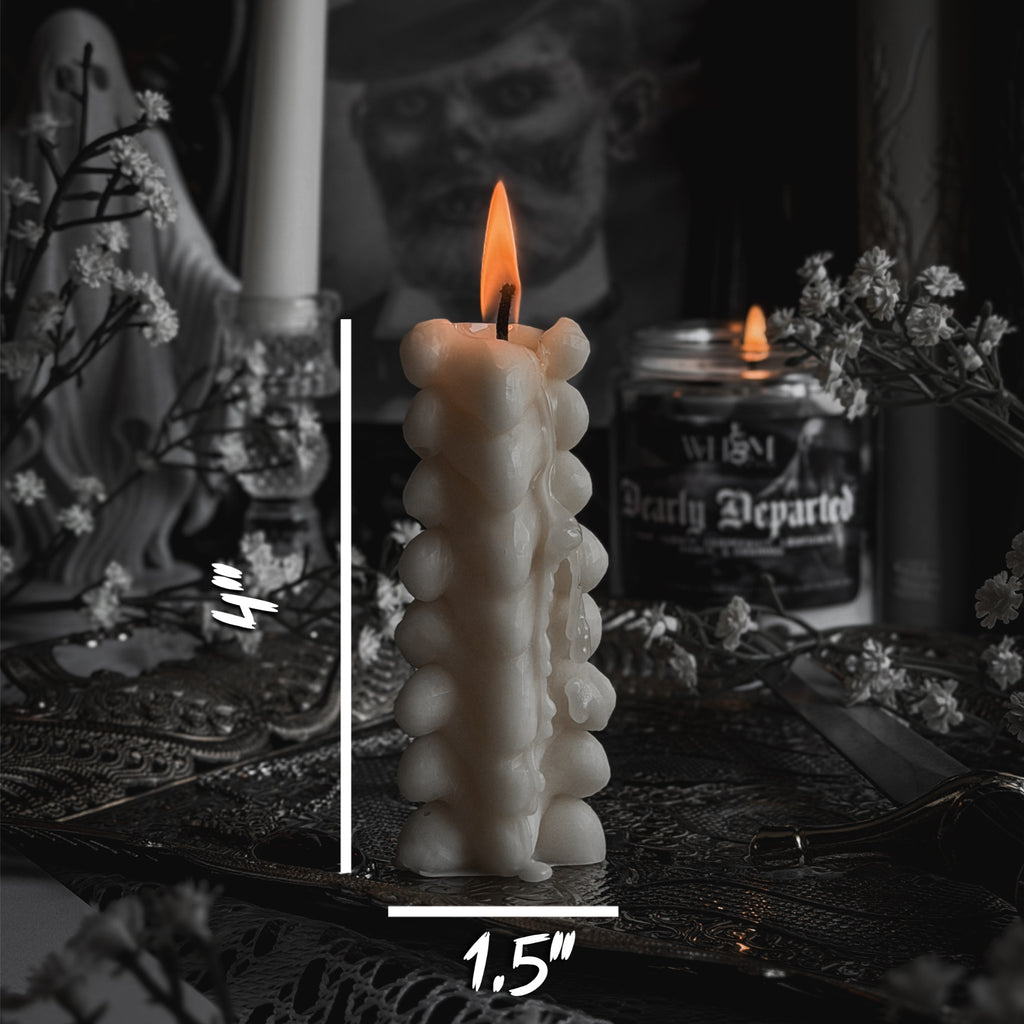 Morbid Curiosities Spine Pillar Candle